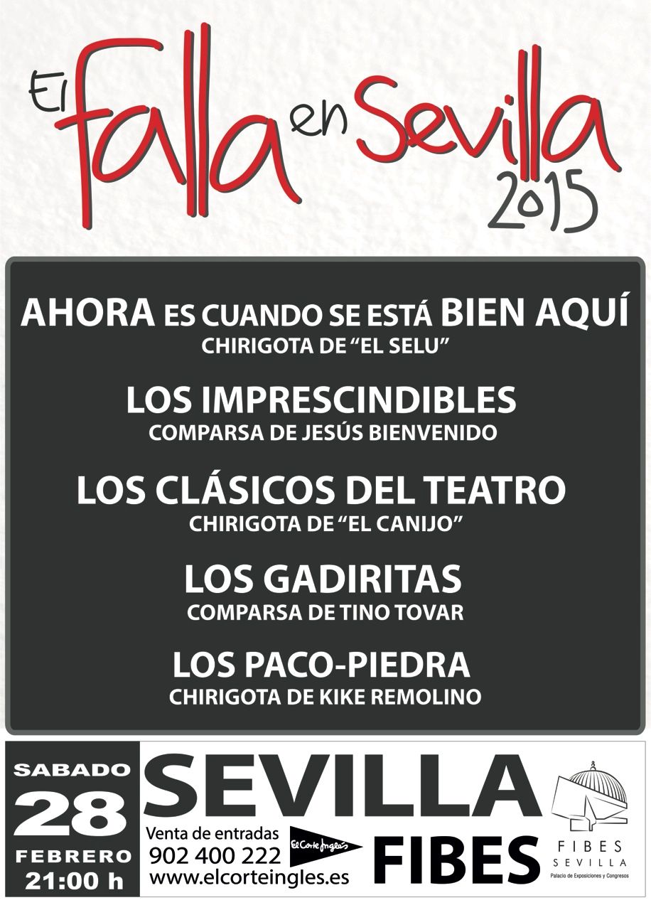 La tercera edición del Falla en Sevilla se celebrará el 28 de febrero