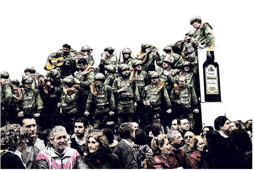 Retrato de Carnaval, con Cádiz como telón de fondo