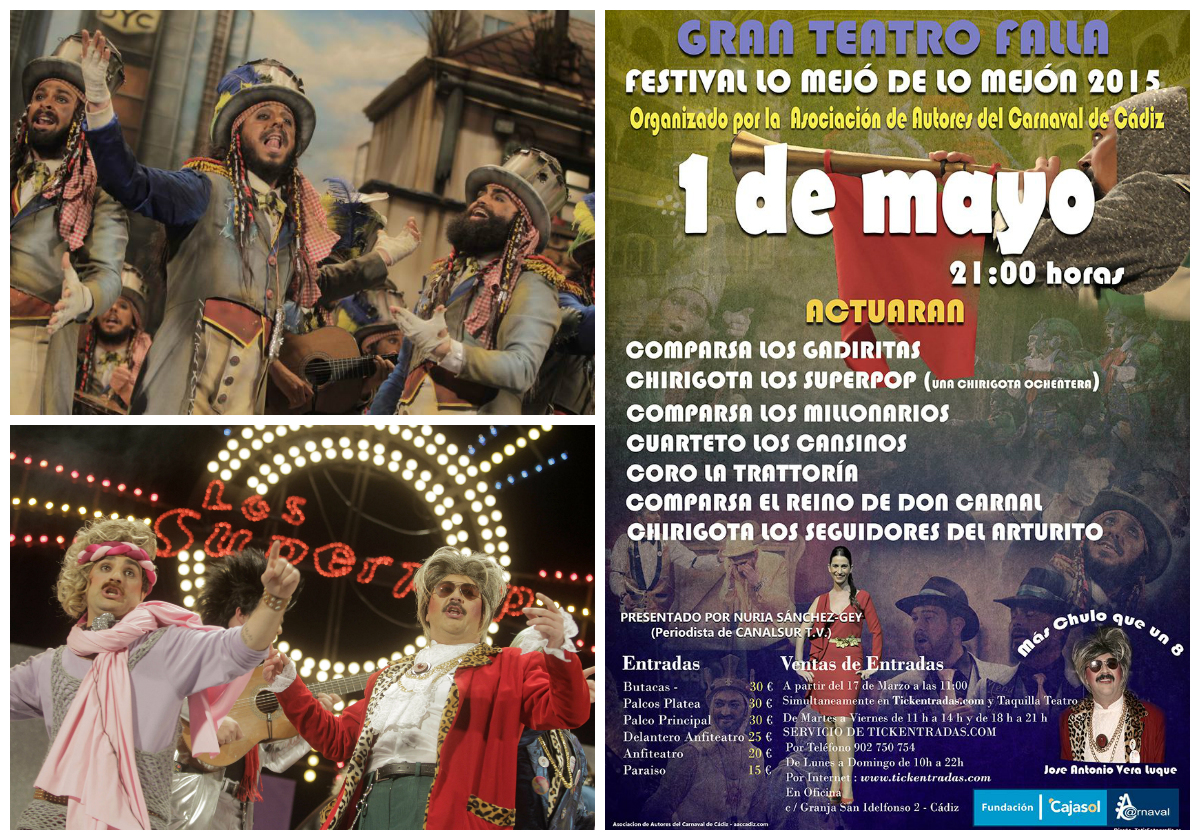 Los primeros premios de coros, chirigotas y comparsas estarán el 1 de mayo en el Falla