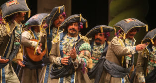 Comparsa El marqués de Cádiz en la Final.
